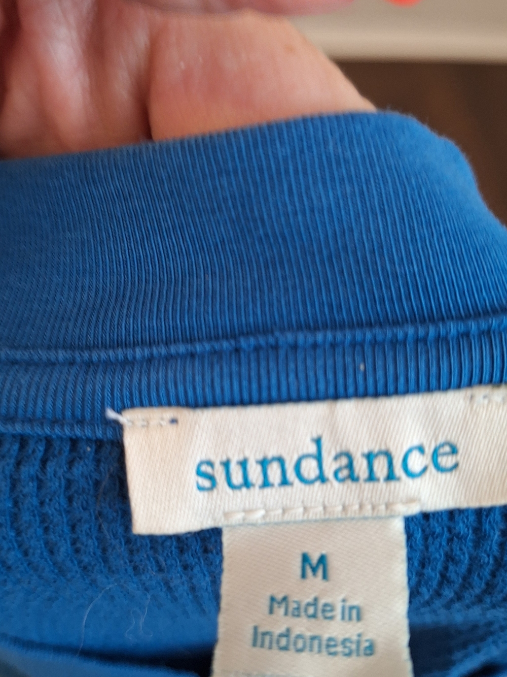 Sundance Blue Floral Long-Sleeve Thermal Top Size Medium - Picture 6 of 11